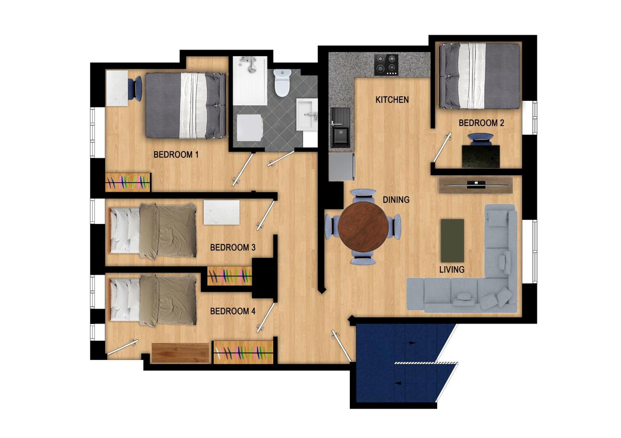 Family Friendly - Modern - Appartement Bergen